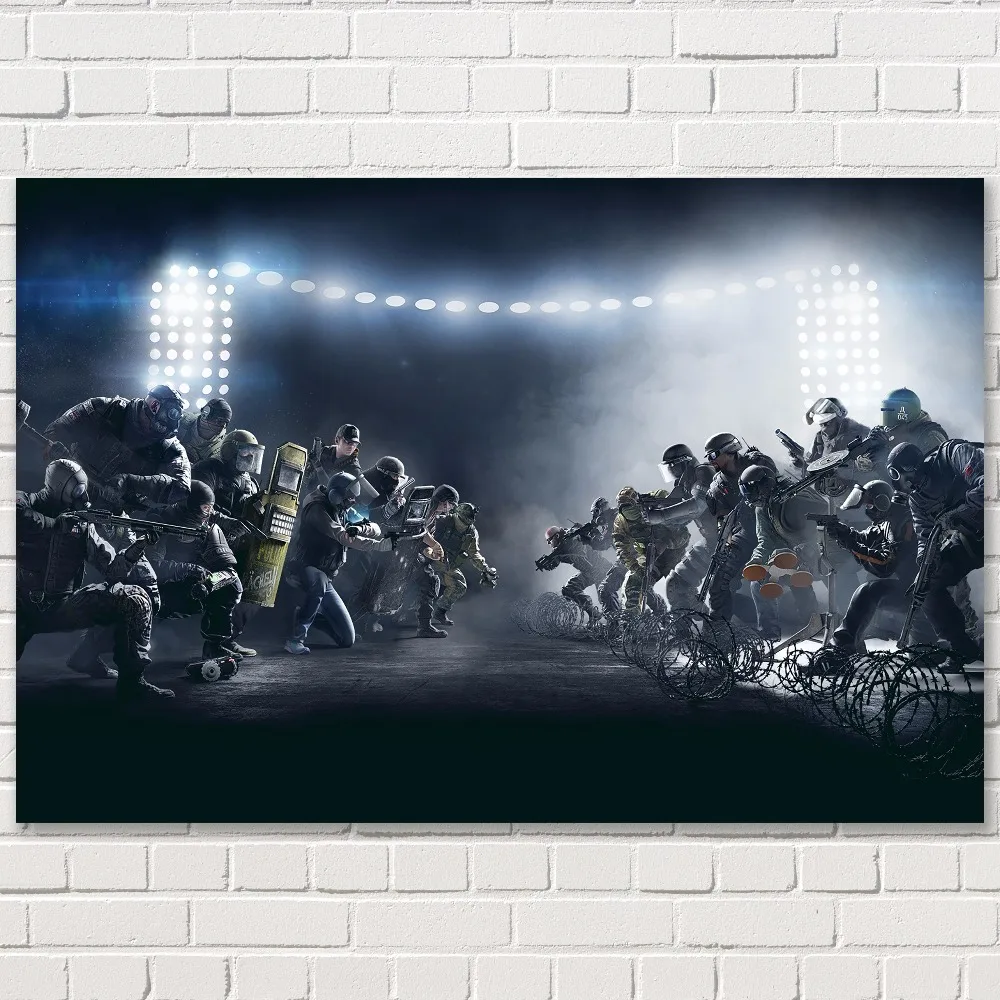 Радуга Six Siege плакат для HD Шелковый Холст Декоративные постеры картина игра картина для спальни стены Искусство принты домашний декор