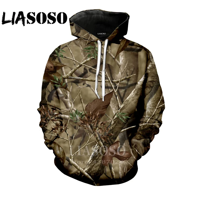 LIASOSO,, модные толстовки, шапка, пальто, животное, аниме, толстовка, 3D принт, для мужчин, дерево, новинка, wo, для мужчин, забавные, зеленые и серые, охотничьи толстовки, E226