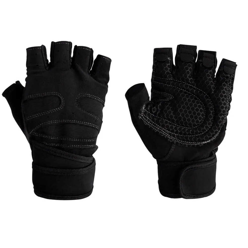 Перчатки для тренажерного зала мужчин и женщин с опорой запястья тяжелой