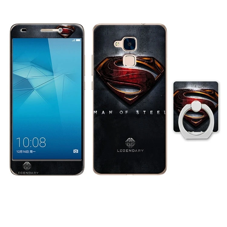 Мультяшный чехол для huawei Honor 5C, чехол с кольцом на палец, мягкий силиконовый чехол для huawei Honor 5C GT3, чехол из закаленного стекла - Цвет: 7