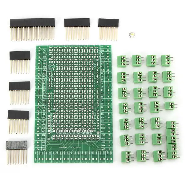 

1 set MEGA-2560 PCB Prototype Screw Terminal Terminal Block Shield Module Block Shield Board Kit Breakout Board