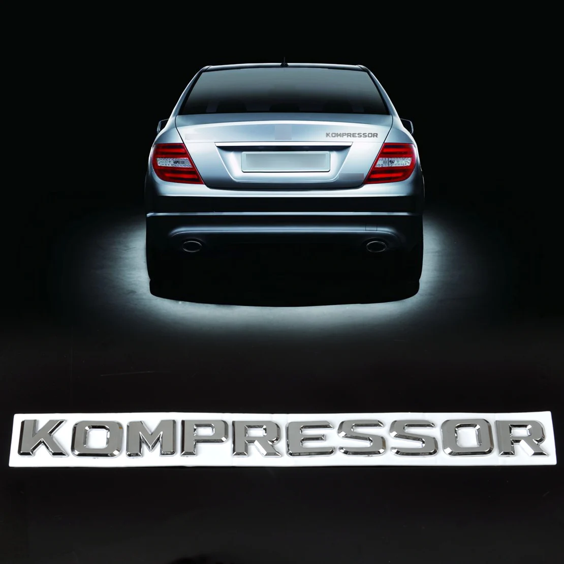 Beler 3D Серебряный Хром KOMPRESSOR значок эмблема наклейка автомобиль аксессуары для