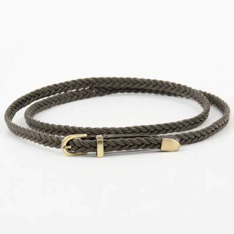 2018 женские вязаные ремни из искусственной кожи роскошный женский цветной