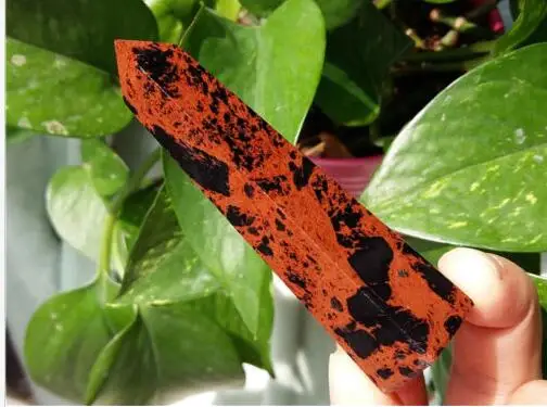 Горячая Распродажа натуральный красный обсидиановый кварцевый кристалл