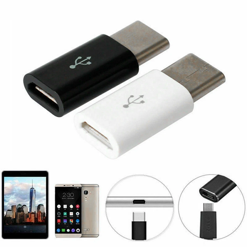 Двойной цвет usb type C OTG адаптер для USB C штекер для Micro USB Женский Кабельные конвертеры для samsung S10 huawei USB для type-c OTG