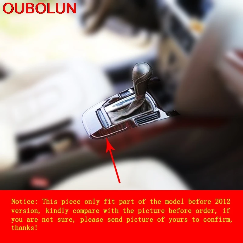 OUBOLUN ABS Plastic Wood Paint Interior Parts Window Switch Handle Trim Front Gear Shif Panel Cover For Audi A4L A4 L 2009-2016 |