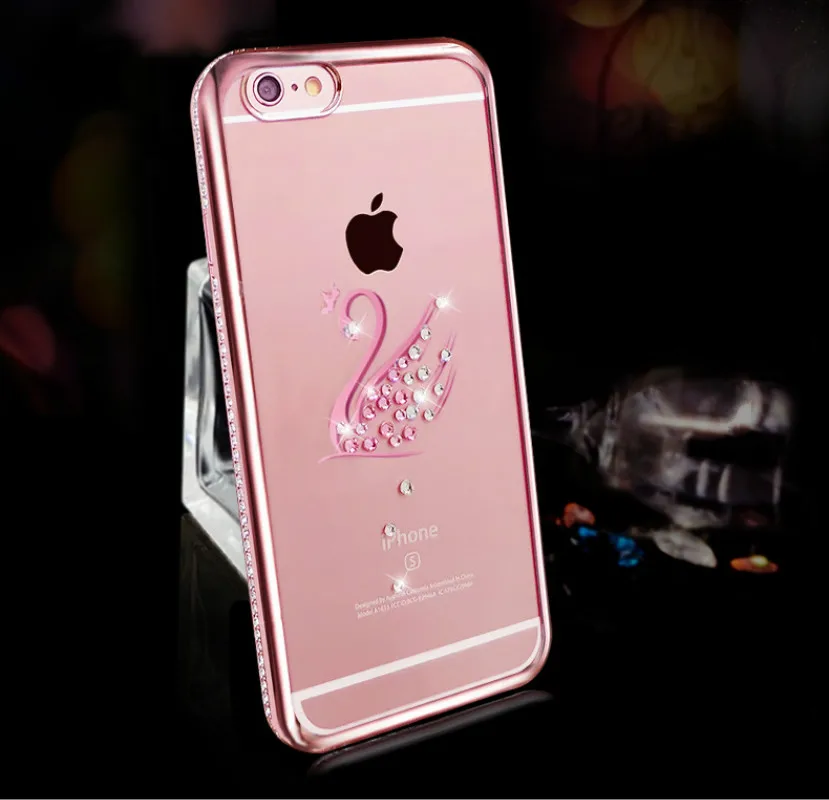 Новый силиконовый чехол со стразами для iPhone 6 6S / Plus блестящий милый роскошный с 3D