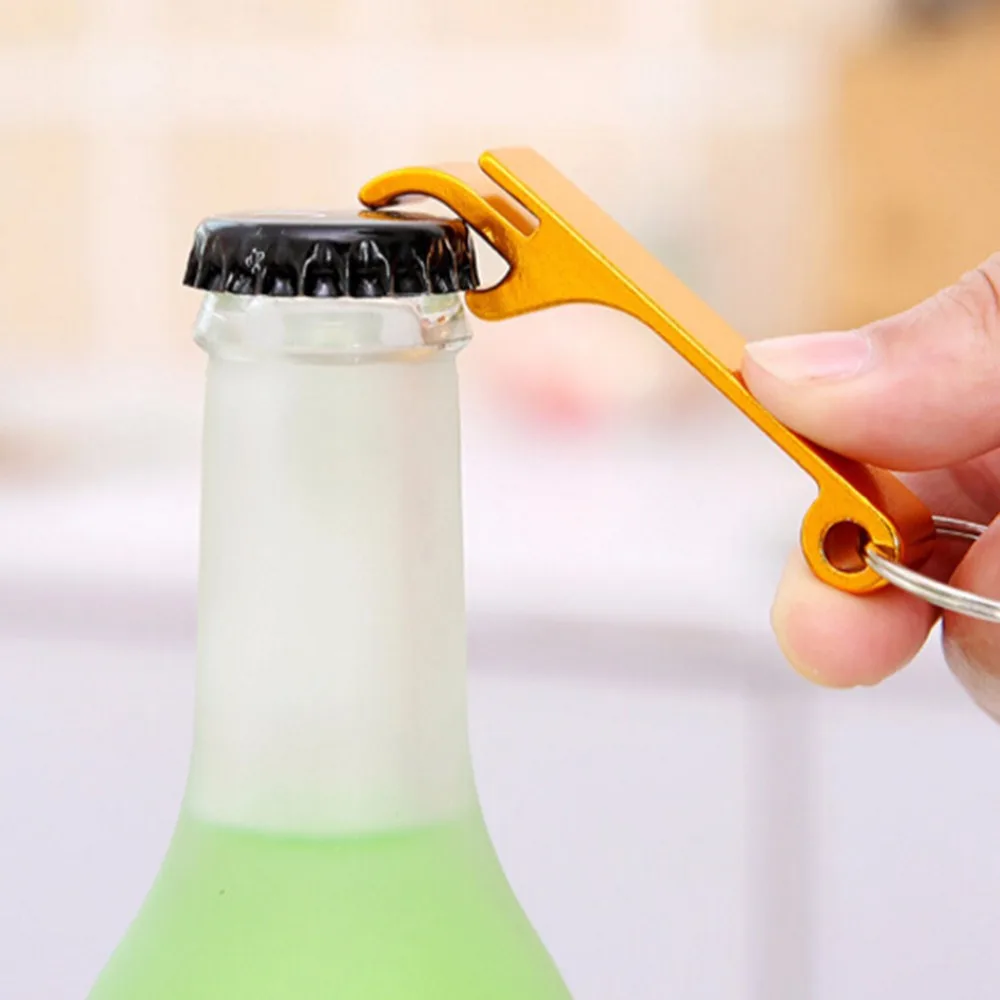 Мини 1 шт. пива Карманный открывалка для бутылок брелок ключей металлический