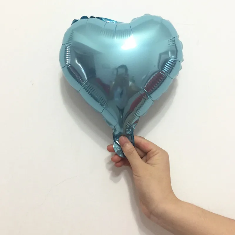 Heart baby blue " 10 дюймов Звездное сердце шар для свадебного украшения Diy деревенский крещение детский душ украшения невесты-To-Be баллон вечерние сувениры - Цвет: Heart baby blue