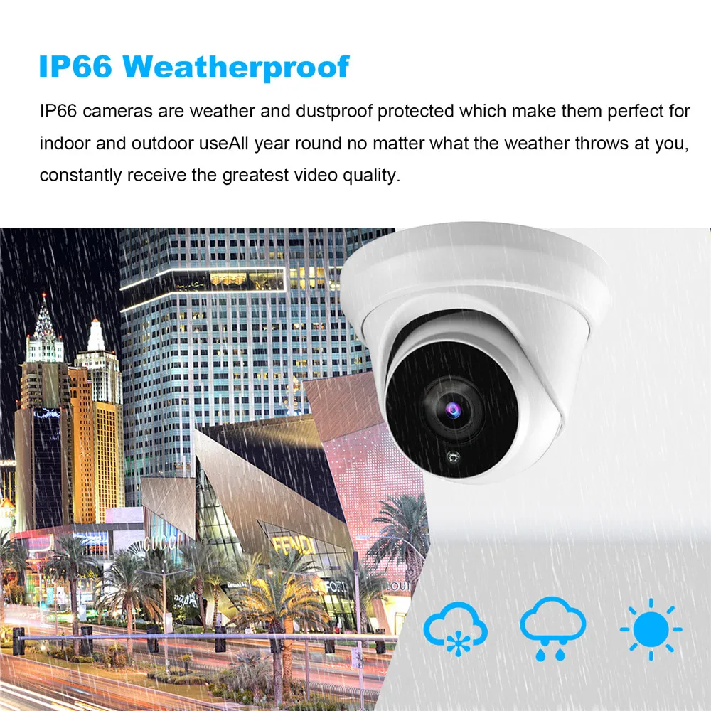 UniLook(Совместимость с Hikvision) 5MP POE ip-камера для дома/улицы, охранное видеонаблюдение, защита от атмосферных воздействий, IP66 ONVIF P2P H.265