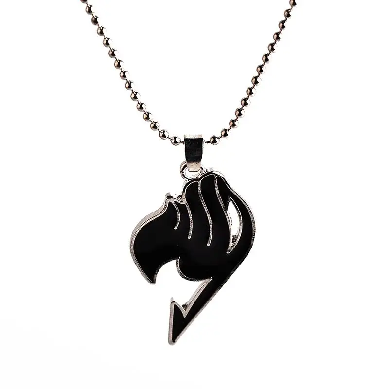 Новый синий черный розовый красный цвет Фея хвост аниме логотип кулон ожерелье