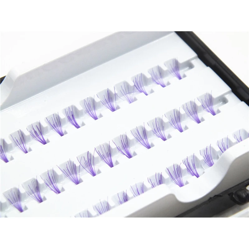 60 шт. накладные ресницы красного фиолетового синего цветов 0 07c 5P | Красота и