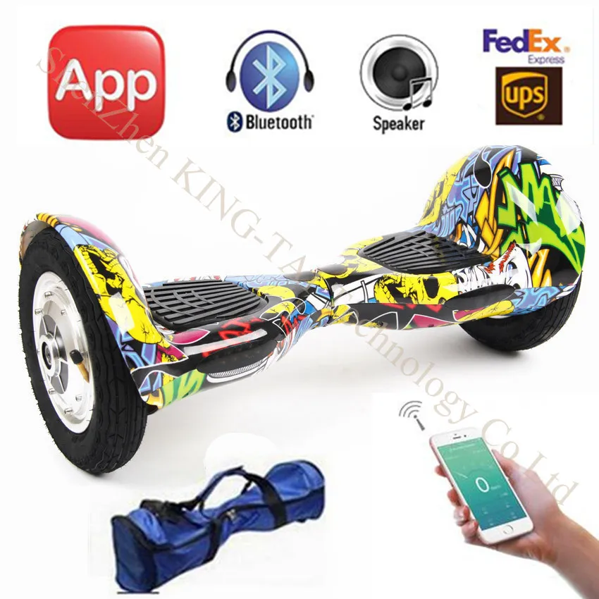 10 дюймовый двух колесный Ховерборд Smart Электрический скутер 700W Bluetooth Электрический скейтборд Smart Баланс наведите доска - Цвет: Samsung Battery