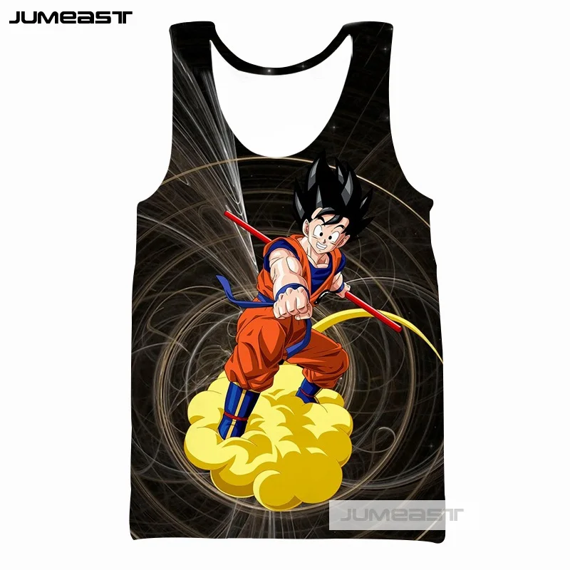 Jumeast Фирменная Новинка Мода 3d печатных Японии аниме Dragon Ball для мужчин/женские Топы футболка унисекс рубашка без рукавов супер сайян
