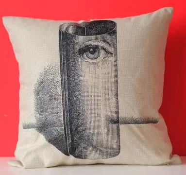 Европейский стиль Подушка fornasetti Piero Coussins персонаж книга абстрактное искусство креативное украшение подушки для офисного стула - Цвет: A12