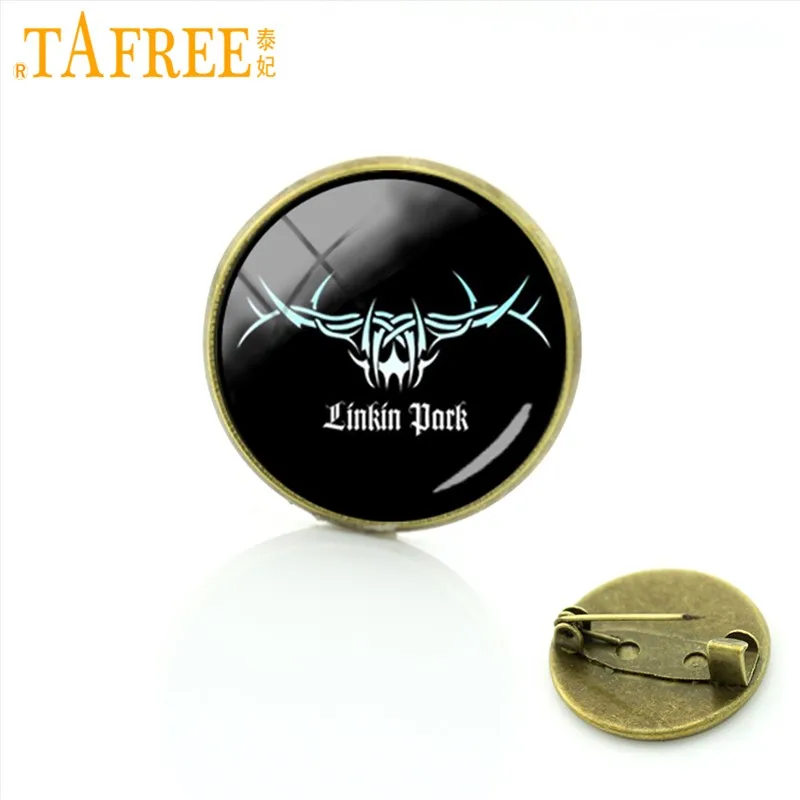 TAFREE, Винтажная брошь Linkin Park, полосы, логотип, булавки, Честер Беннингтон, группа, античная бронза, покрытая, для мужчин и женщин,, ювелирное изделие LK04 - Окраска металла: C139