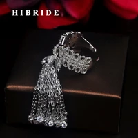 hibride beauty charm chain cubic zirocnia women open adjustable engagement ring anillos mujer for party show gifts r 204