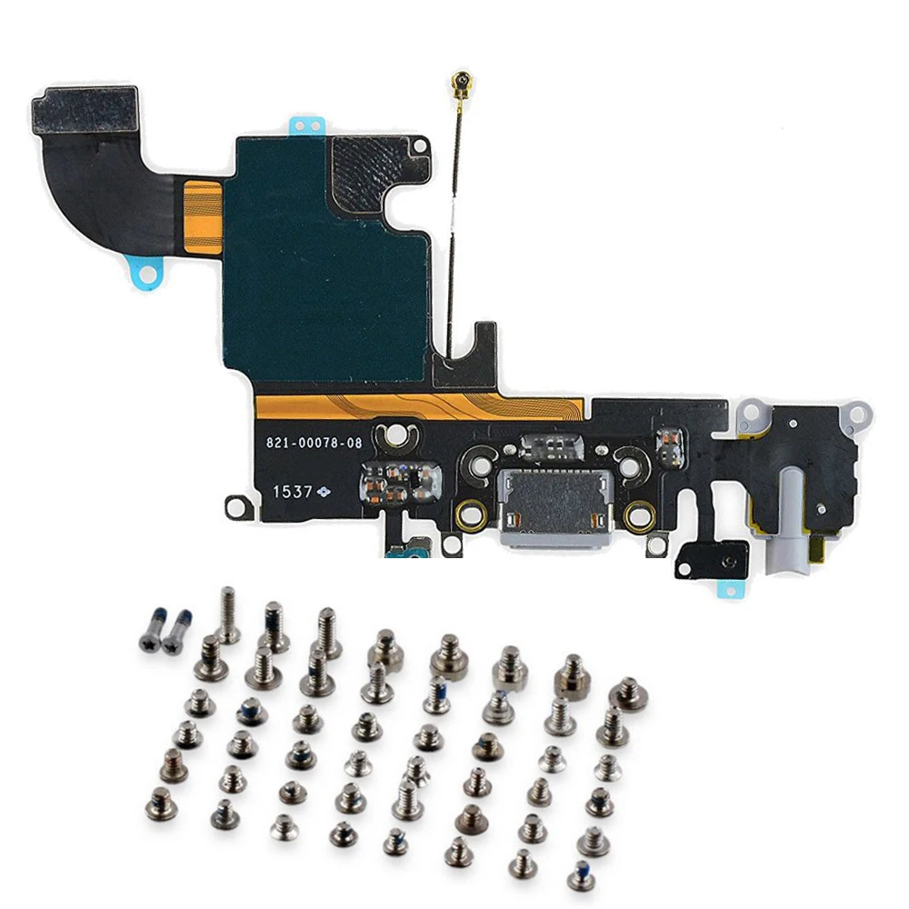 2 шт./лот для iPhone 6 s usb порт зарядки док станция гибкий кабель с микрофоном и