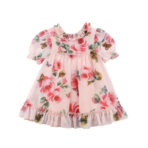 Newborn Kids Baby Girls Clothing Dresses Flower Party Pageant Tulle Tutu Floral Cute Dress Clothes Girl 6M-5T | Детская одежда и