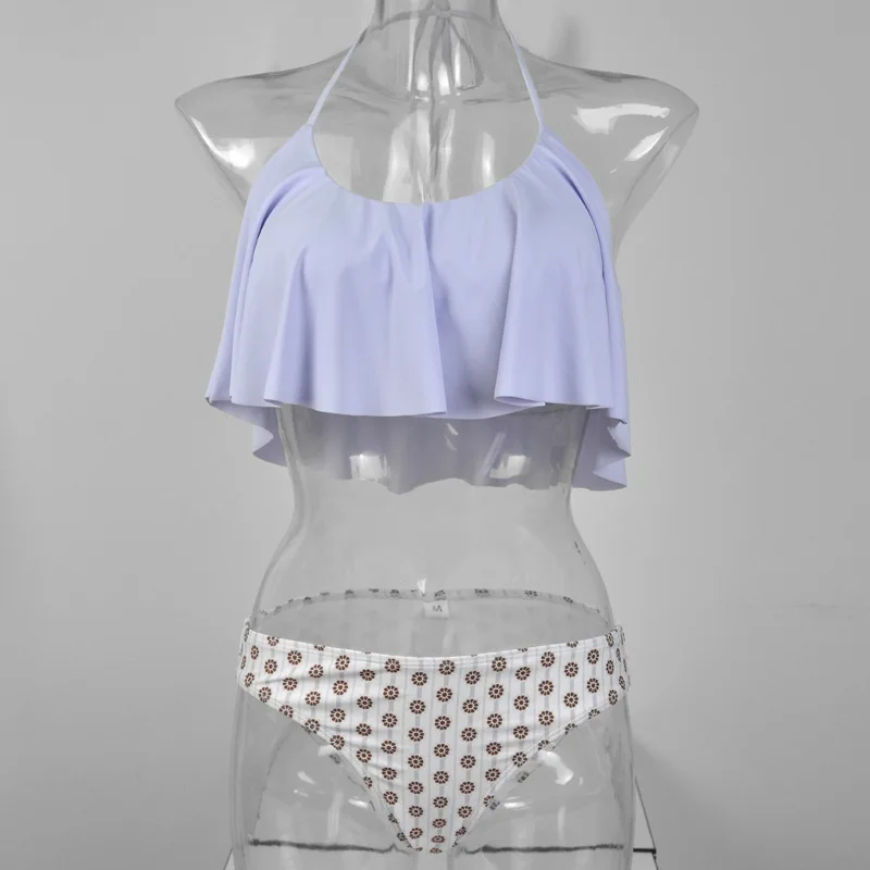 2017 Сексуальная печати Бикини Бразилия biquini Купальники Холтер для малышек женский