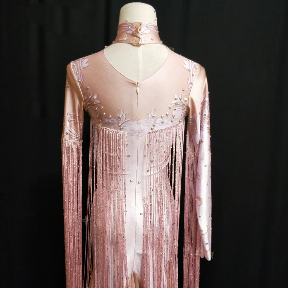Tassel Long Dress Women Lady Birthday Dress Stage Performance Dresses Female Singer Costume Evening Occasion Celebrate Outfit