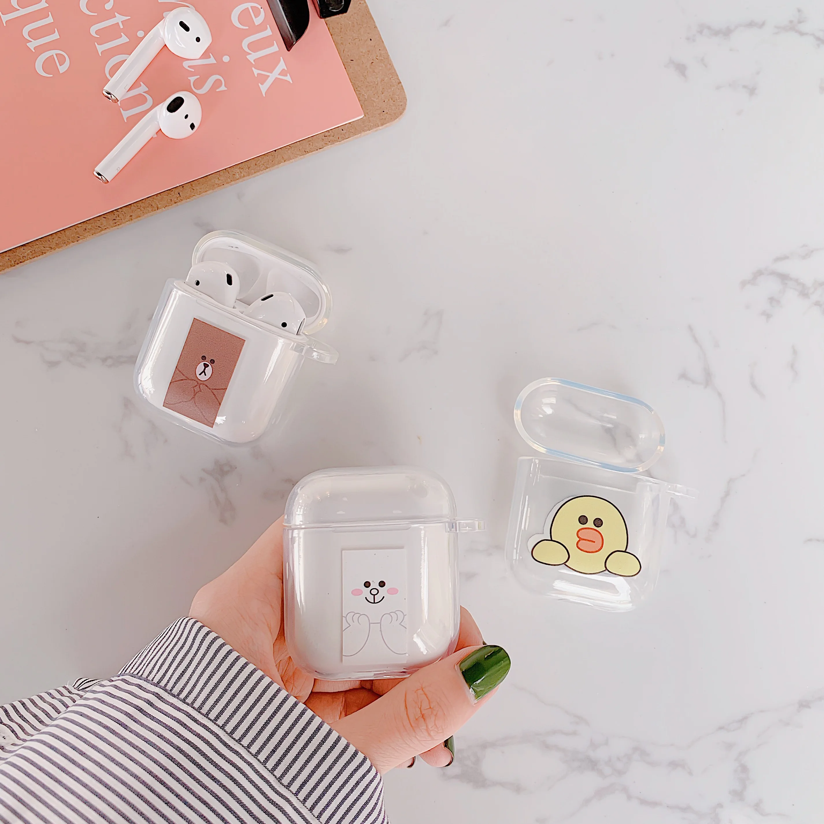 Мультяшные розовые Пантеры и животные беспроводные Bluetooth наушники милый чехол