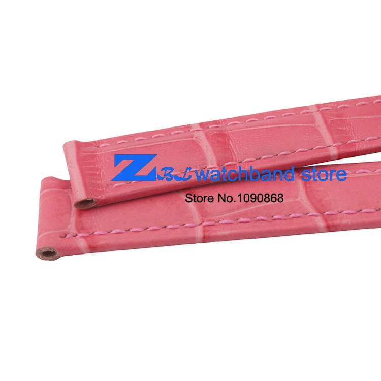 Розовые Ремешки для наручных часов из натуральной кожи 12 мм 14 16 18 20 женские часы с