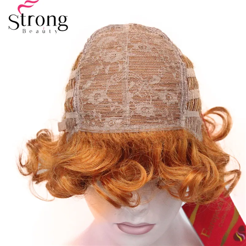 StrongBeauty короткий парик мягкий тусклый медный оранжевый подчеркивает полные