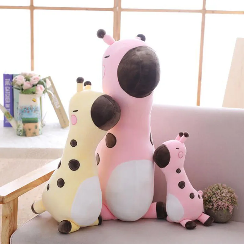 

1PCS Cute Cartoon Animal Giraffe Pillow Doll Soft Filled Little Fat Deer Pillow Plush Toy Child Girl Ragdoll Birthday Gift