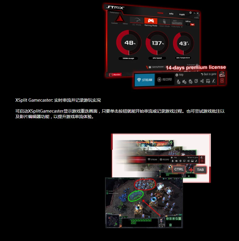 Настольная игровая графика Asus ROG STRIX-GTX1050TI-O4G-GAMING Raptor