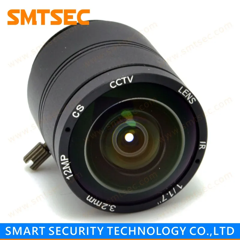 4K 12MP UHD 3,2 мм CCTV объектив 131 градусов широкий угол S Крепление 1/1. " CS крепление объектива для UHD безопасности 4K камера SL-HD3220MP