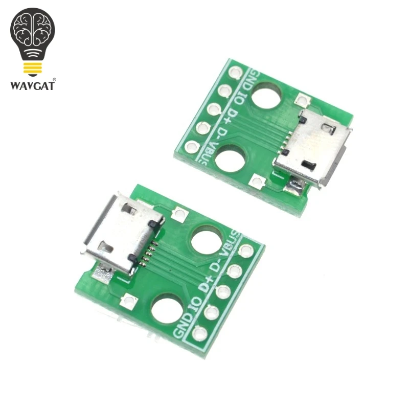 5 шт. микро USB DIP адаптер 5pin гнездовой разъем конвертер печатной платы типа в pinboard 2