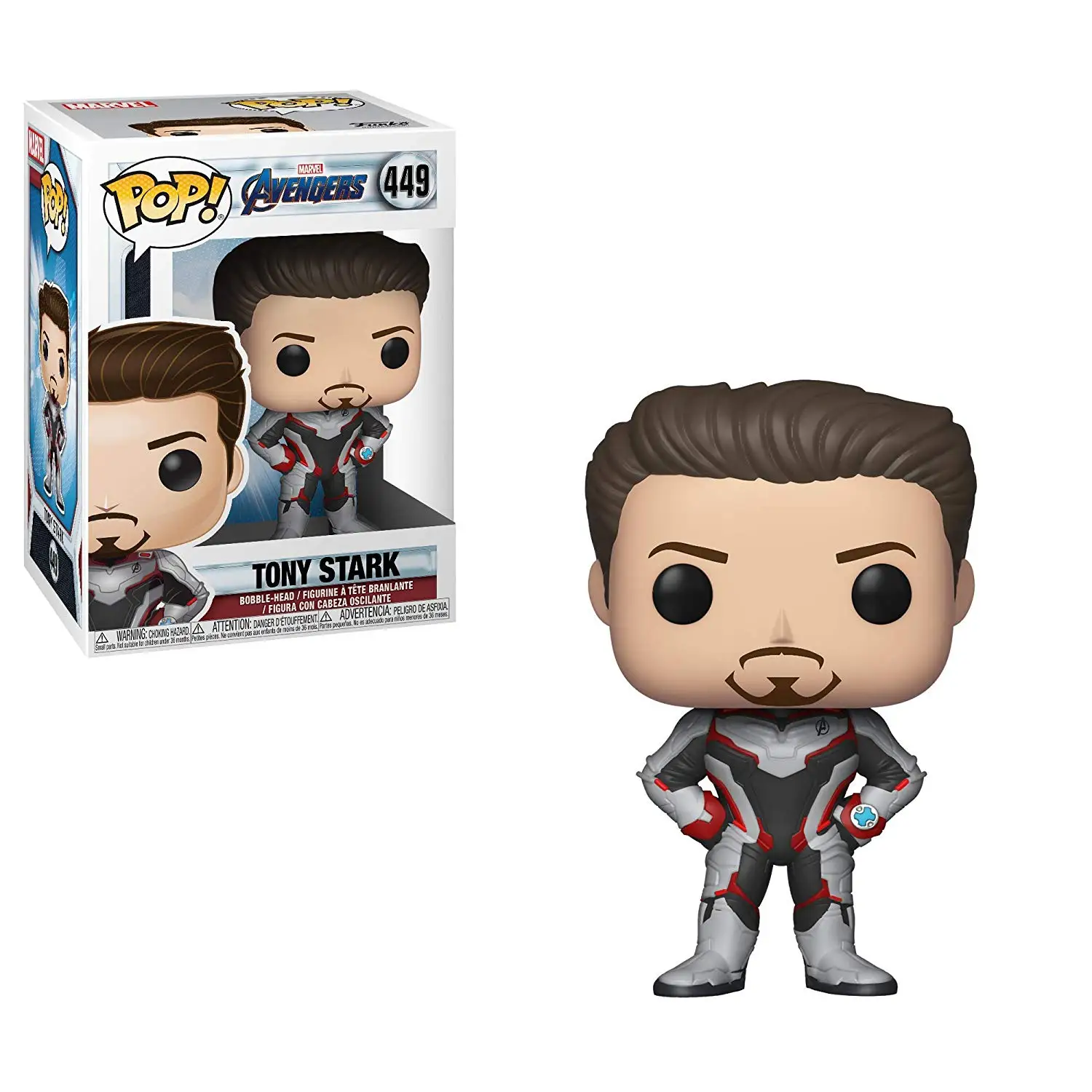 Белый Официальный Funko pop Marvel: Мстители 4 эндшпильные Тони Старк, Тор, танос, черная вдова Виниловая фигурка Коллекционная модель игрушка - Цвет: Белый