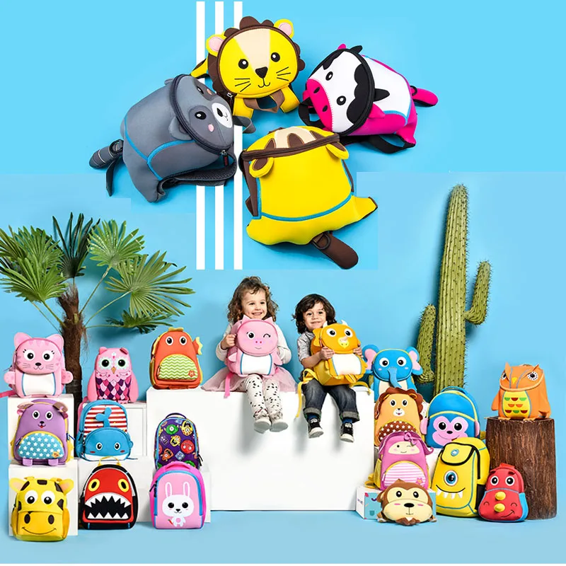 3D школьная сумка с рисунком из мультфильма рюкзак веревкой для детей детский сад