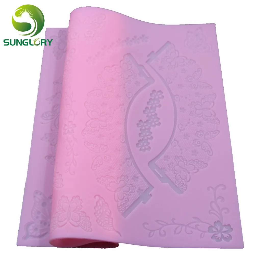 Бабочка сахарная мастика кружевная форма для торта цветок силиконовый коврик