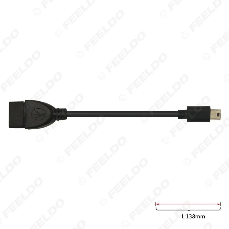 LEEWA 138 мм автомобильный аудио CD/DVD 5-контактный мини USB штекер к 2 0 разъем шнур T