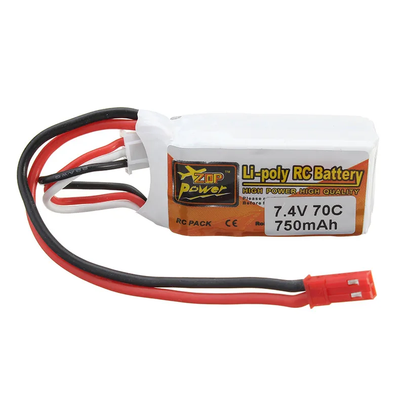 2 шт. ZOP Power 7 4 в 750 мАч 2S 70C Lipo Battery JST Plug | Игрушки и хобби