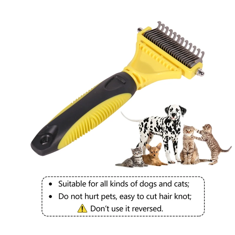 Двусторонняя щетка для домашних животных из нержавеющей стали|comb pet|dog brushpet brush |