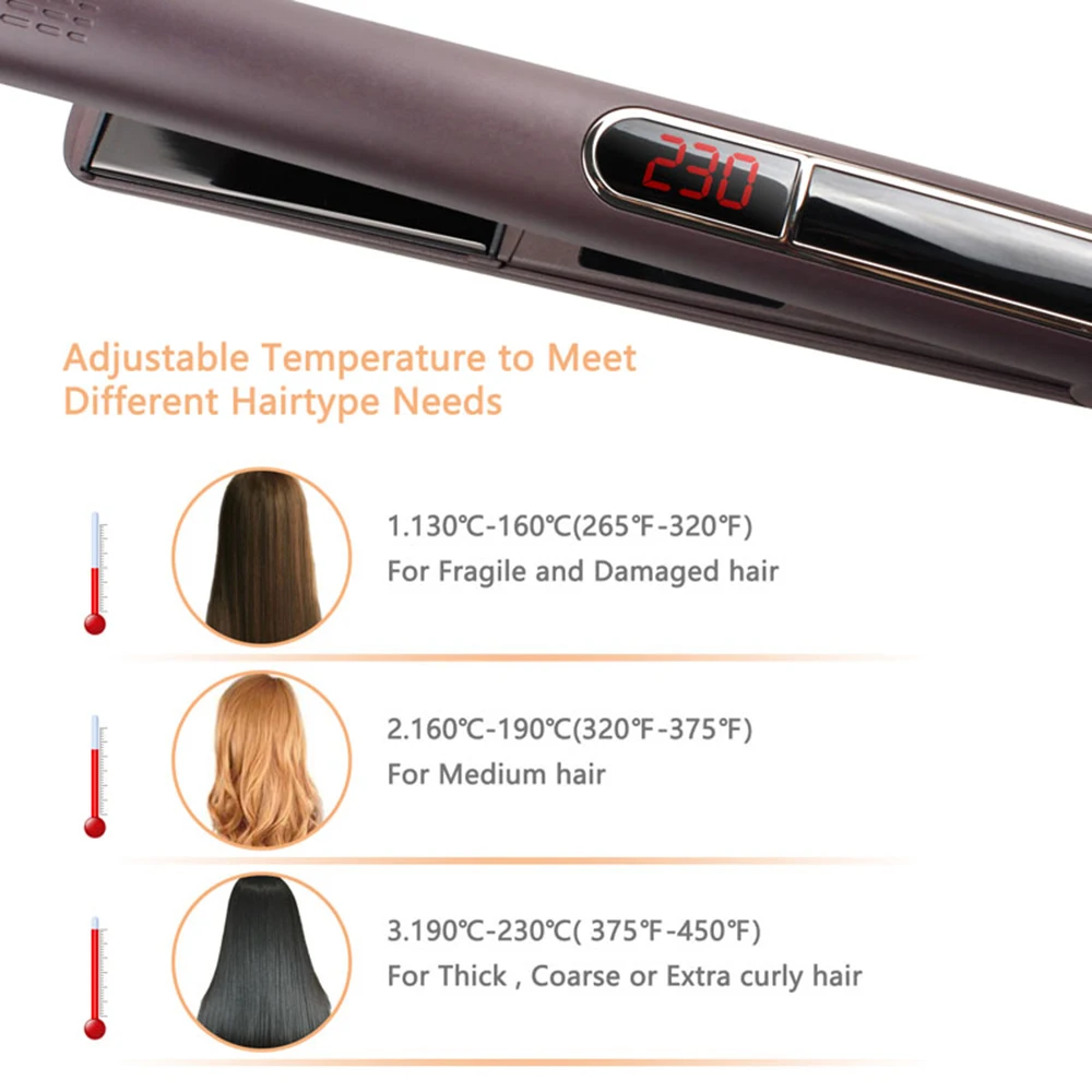 Выпрямитель для волос magami двойной утюжок сухих и влажных Plancha Flacheisen MCH Titanium