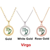 star zodiac sign 12 constellation necklaces pendants 3 color for man women girl couple jewelry birthday gifts