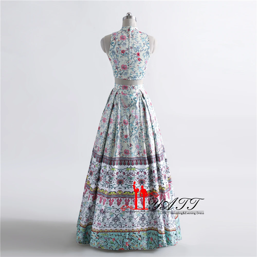 Новинка 2017 платье с цветочным принтом для выпускного вечера длинное вечернее