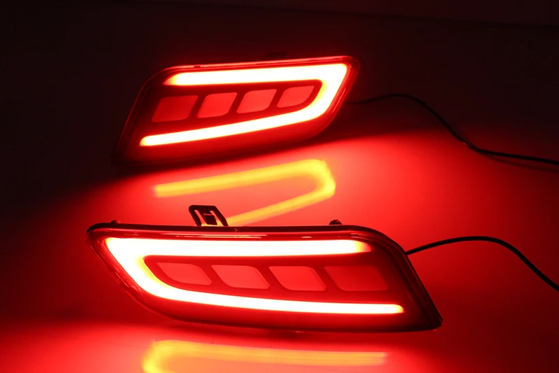 1 пара автомобильный Светодиодный отражатель задний противотуманный фонарь