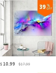 HDARTISAN Colored lines 734091 oil painting on Canvas wall painting picture for Living Room posters and prints No framed