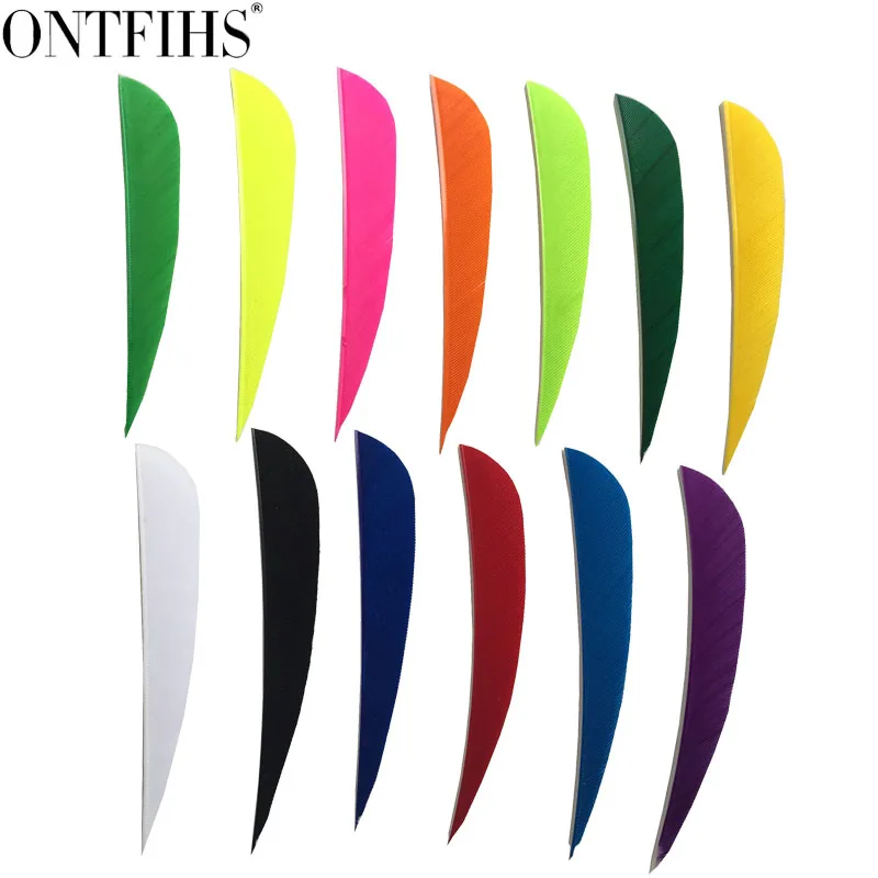 

200 pcs ONTFIHS 3" Parabolic Archery Fletches Arrow Feather Fletching RW - 3INCH Wather Drop Archery Feathers