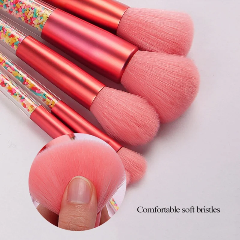 

5pcs Make Up Tool Kit Makeup Brushes Set Large Powder Round Buffer Blending Eyeshadow Flame Brush