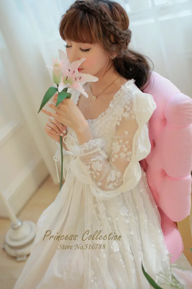 Бесплатная доставка высокое качество королевская женская ночная рубашка одежда