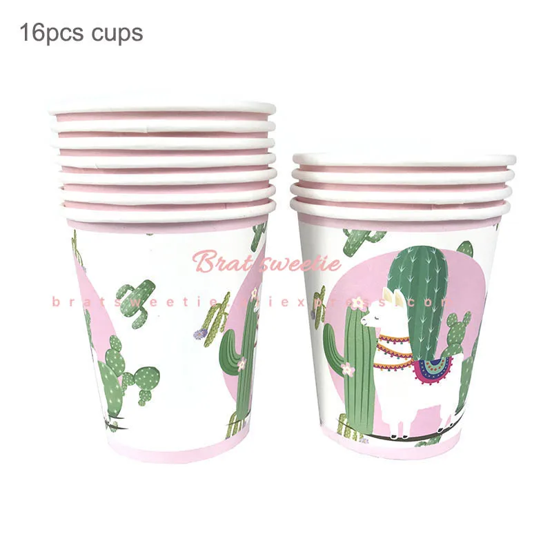 Llama cups Pinata Единорог ламы воздушные шары ламы Альпака воздушный шар из фольги для вечеринок животных Baby Shower поставки с днем рождения украшения Дети - Цвет: Llama cups
