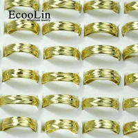 50pcs ecoolin brand 3 colors oblique stripes stainless steel rings for men and women jewelry lots bulk lr4032