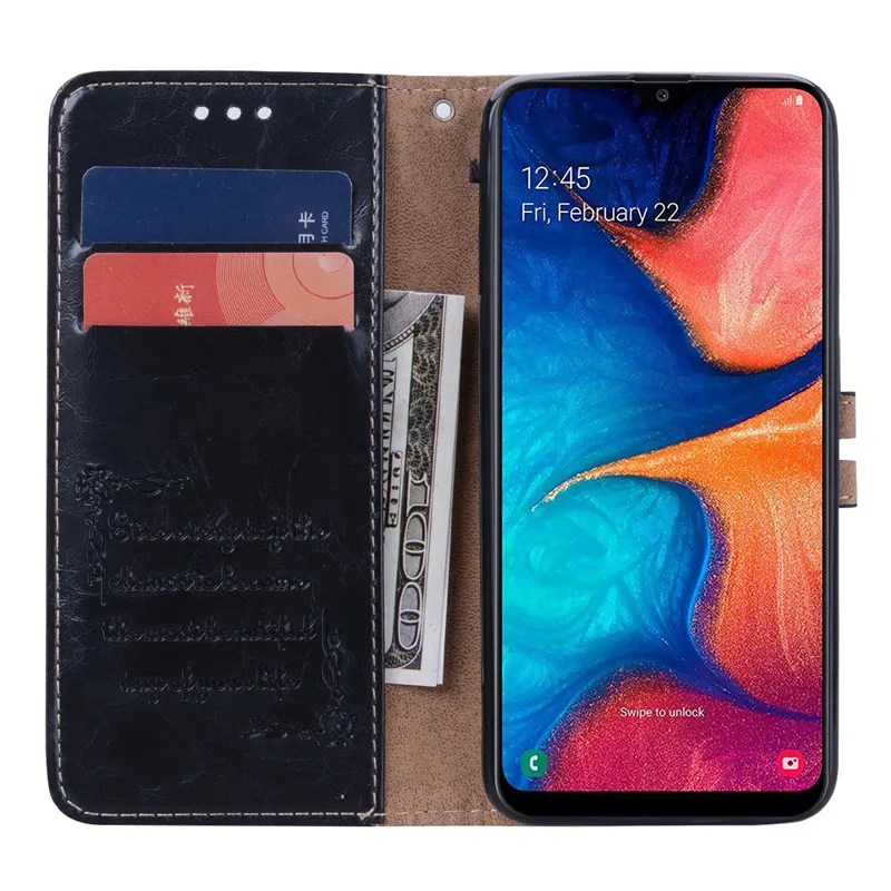 Роскошный кожаный флип-чехол для samsung Galaxy A20E чехол силиконовый A20 A 20 E 20E кошелек чехол для телефона Funda samsung A20 чехол Coque