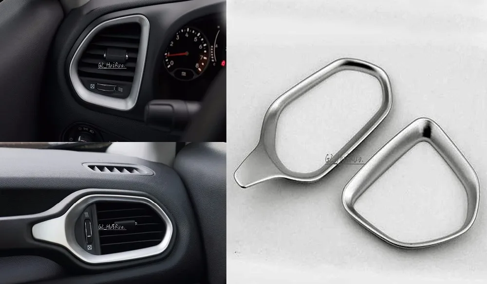 

For Jeep Renegade 2014 2015 2016 Interior Dashboard Console Air Vent Outlet Cover